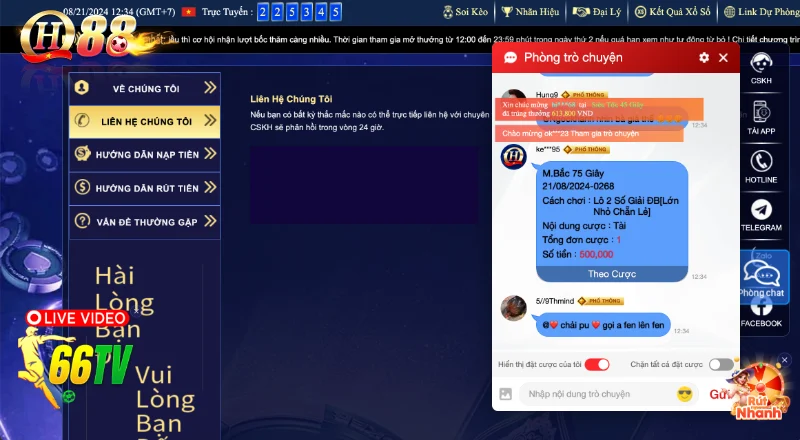Liên hệ QH88 trực tiếp qua các trang mạng xã hội